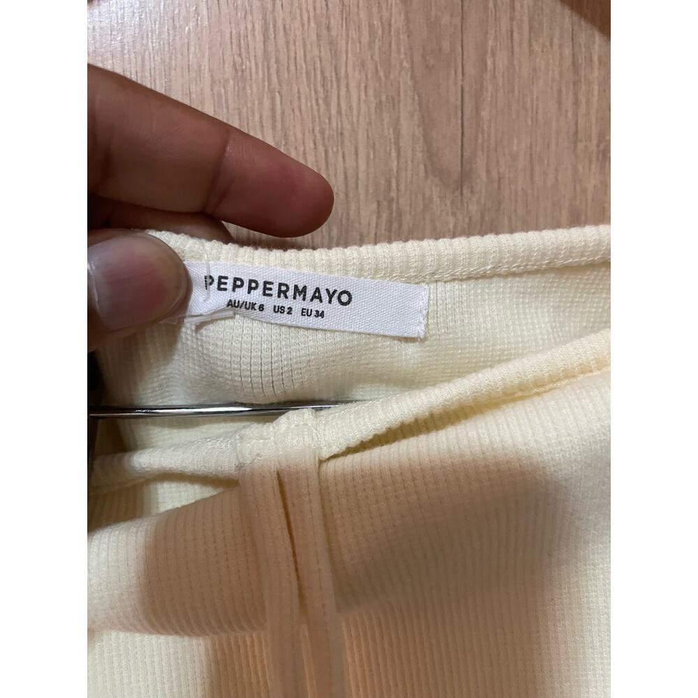 PepperMayo - Cold Shoulders top / Ivory / size 2 / NWT - Picture 3 of 6